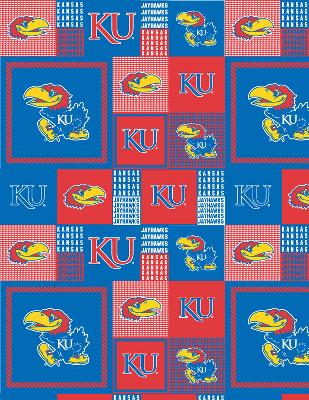 Foust Textiles Inc Kansas Jayhawks Block Fleece 
