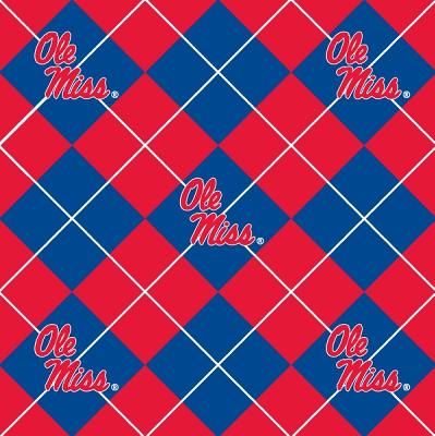 Foust Textiles Inc Mississippi Rebels Argyle Fleece 
