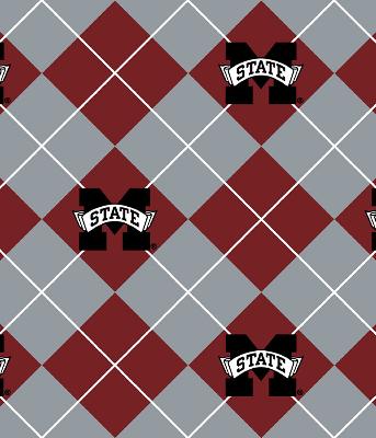 Foust Textiles Inc Mississippi State Bulldogs Argyle Fleece 