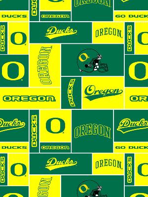 Foust Textiles Inc Oregon Ducks Block Fleece 