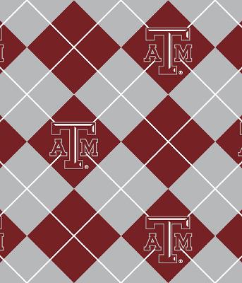 Foust Textiles Inc Texas A&M Aggies Argyle Fleece 