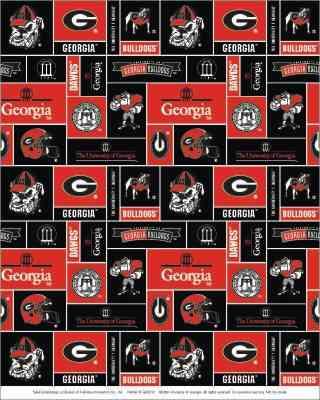 Foust Textiles Inc Georgia Bulldogs Block Fleece 