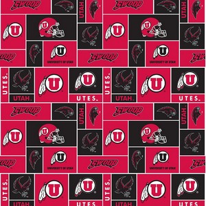 Foust Textiles Inc Utah Utes Block Fleece 