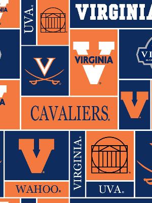 Foust Textiles Inc Virginia Cavaliers Block Fleece 