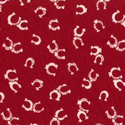 Michael Miller Fabrics Horseshoe Red