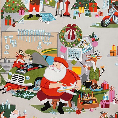 Alexander Henry Santas Garage Stone 8954a