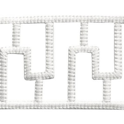 3in Open Applique Border WHT Brimar Trim 3in Open Applique Border WHT
