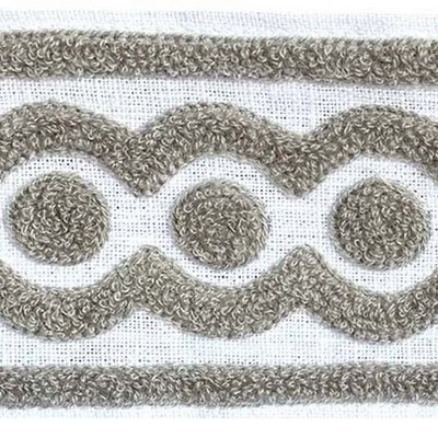 Brimar Trim 3.75in Linen Boucle Emroidered Tape CHA