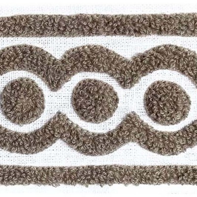 Brimar Trim 3.75in Linen Boucle Emroidered Tape NAT