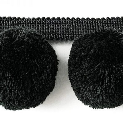 Brimar Trim Fluffy Puffy Pom Pom Black