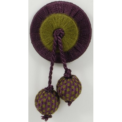 Brimar Trim Bobble Rosette Purple Revenge