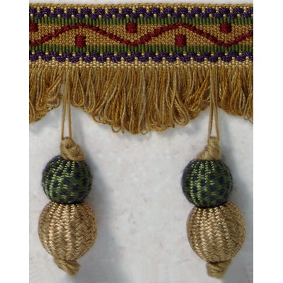 Brimar Trim 4 1/4 in Bobble Fringe Purple Revenge