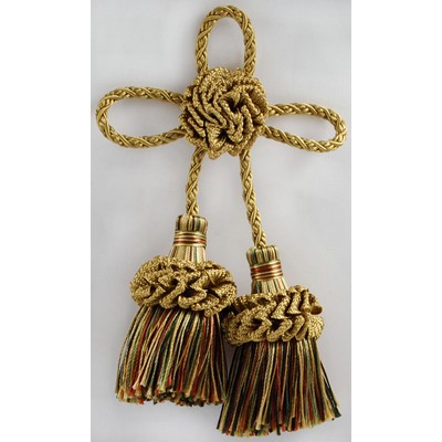 Brimar Trim Dbl Tassel Rosette GRB