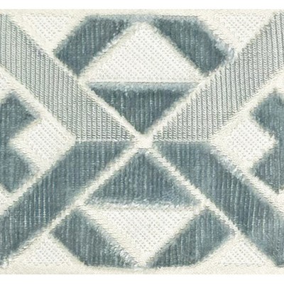 Brimar Trim Criss Cross Velvet Border Light Blue