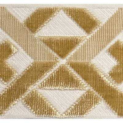 Brimar Trim Criss Cross Velvet Border Gold