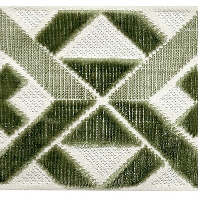 Brimar Trim Criss Cross Velvet Border Green