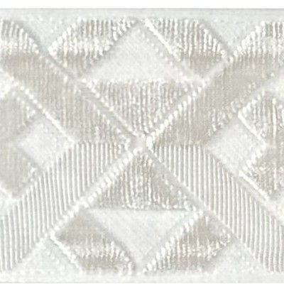 Brimar Trim Criss Cross Velvet Border White