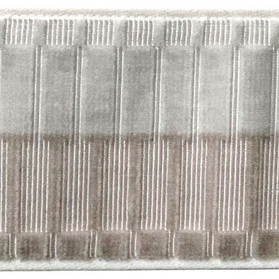 Brimar Trim 3 3/8in Piano Key Velvet Border Taupe