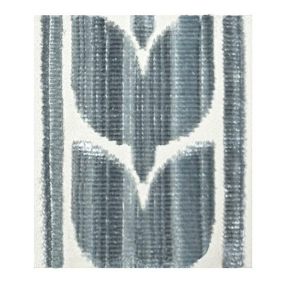 Brimar Trim 3in Tulip Velvet Border Light Blue