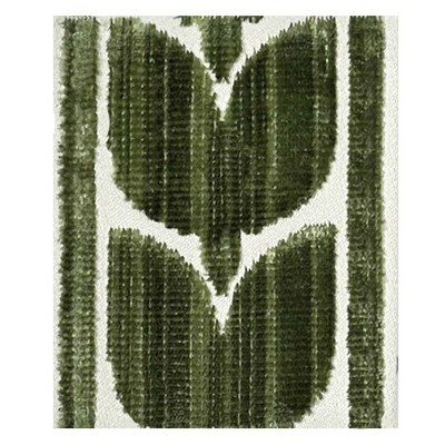 Brimar Trim 3in Tulip Velvet Border Green