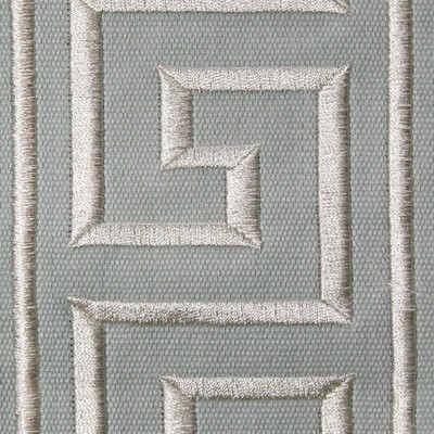 Catania Silks Greek Key Tape Aqua Beige