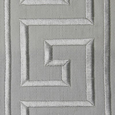 Catania Silks Greek Key Tape Pale Grey Cream