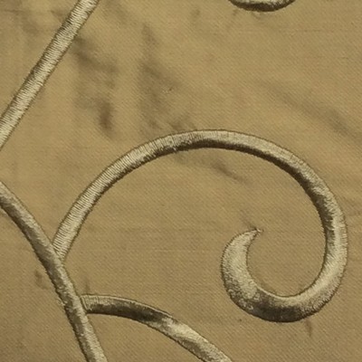 Catania Silks Vine-Embroidery Camel