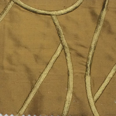 Catania Silks Vine-Embroidery Gold