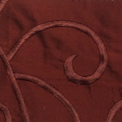 Catania Silks Vine-Embroidery Ruby