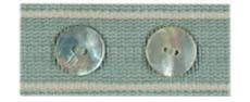 Duralee Trim 1 3/8in Button Tape 7250-172 172 Glacier