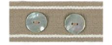 Duralee Trim 1 3/8in Button Tape 7250-281 281 Sand