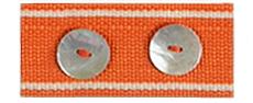 Duralee Trim 1 3/8in Button Tape 7250-35 35 Tangerine