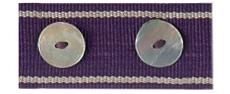 Duralee Trim 1 3/8in Button Tape 7250-46 46 Orchid