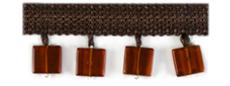 Duralee Trim Geometric Beaded Fringe 7252-289 289 Espresso