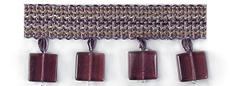 Duralee Trim Geometric Beaded Fringe 7252-46 46 Orchid
