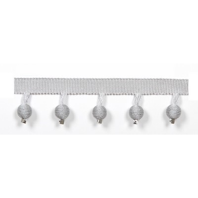 Europatex Trimmings Le Lin Metallic Beaded Fringe Silver