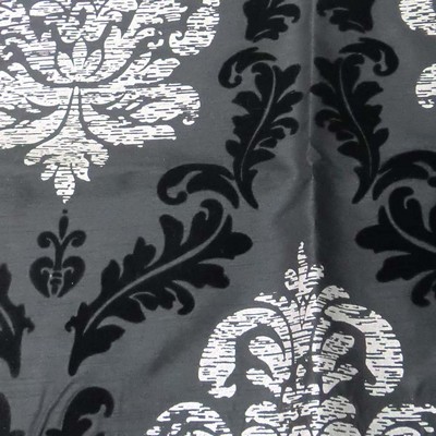 Europatex Slub Taffeta Flocking Black Black