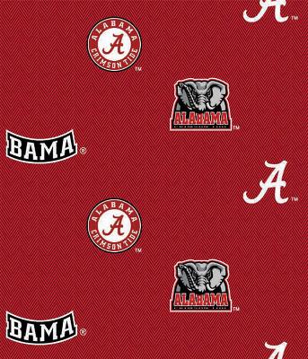 Foust Textiles Inc Alabama Crimson Tide Cotton Print - Red 