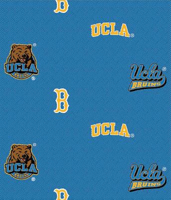 Foust Textiles Inc UCLA Bruins Cotton Print - Blue  Sports Quilting Fabric