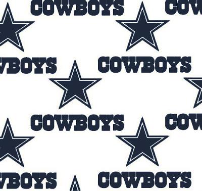 Foust Textiles Inc Dallas Cowboys Cotton Print White