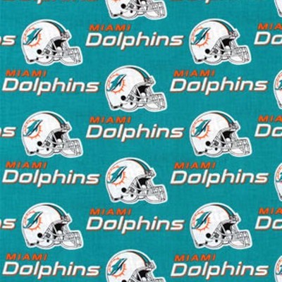 Foust Textiles Inc Miami Dolphins Cotton Print 