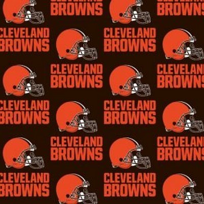 Foust Textiles Inc Cleveland Browns Cotton Print 