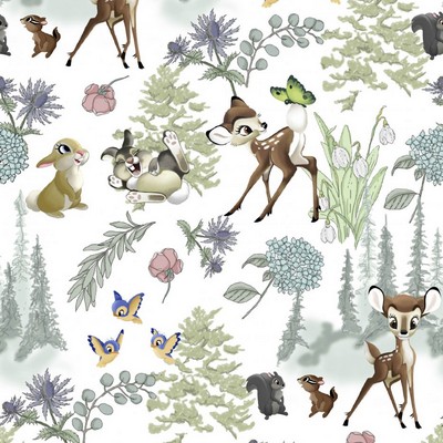 Foust Textiles Inc Bambi and Friends White