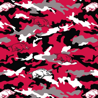 Foust Textiles Inc Arkansas Razorbacks Fleece Camo 
