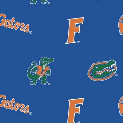 Foust Textiles Inc Florida Gators Cotton Print - Blue 