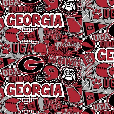 Foust Textiles Inc Georgia Bulldogs Pop Art 