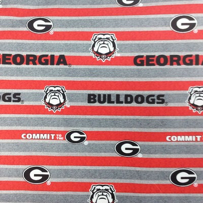 Foust Textiles Inc Georgia Bulldogs Red and Gray