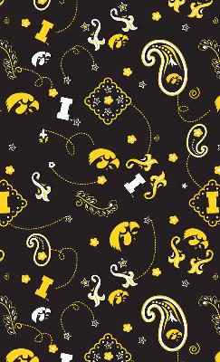 Foust Textiles Inc Iowa Hawkeyes Bandana Cotton Print 