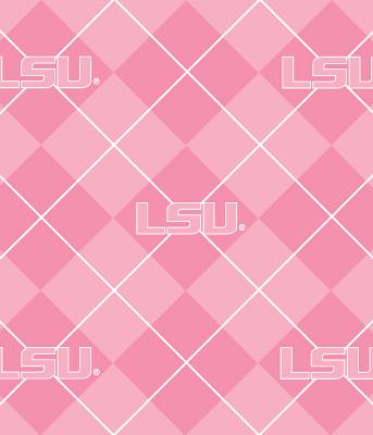 Foust Textiles Inc Pink Louisiana State Tigers Argyle Fleece 