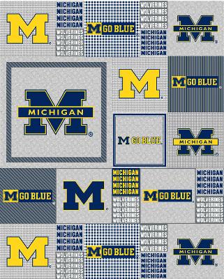 Foust Textiles Inc Michigan Wolverines Back to School Fleece  College Fleece Fabric